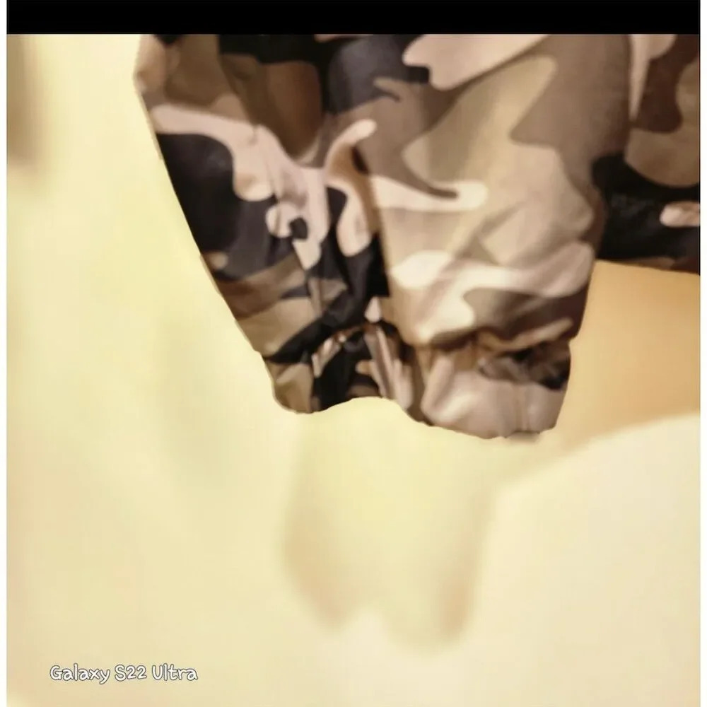 Rue21 women’s pullover half zip Camouflage Windbreaker Jacket Size M - Picture 8 of 11